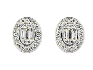 0.29 Karat Baget Pırlanta Küpe - VK03746 - KOÇAK DIAMOND