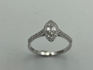 0.30 Karat Baget Pırlanta Yüzük - VZ15667 - KOÇAK DIAMOND