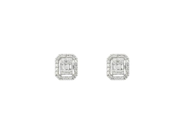 0.33 Karat Baget Pırlanta Küpe - LK00216 - 1