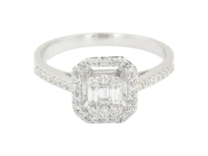 0.34 Karat Baget Pırlanta Yüzük - VZ19731 - KOÇAK DIAMOND