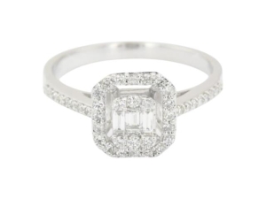 0.36 Karat Baget Pırlanta Yüzük - VZ18415 - KOÇAK DIAMOND