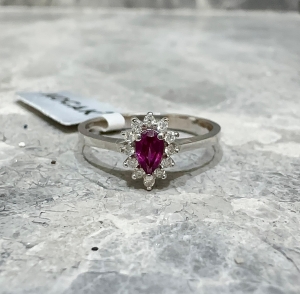 0.36 Karat Renkli Taşlı Pırlanta Yüzük - RZ07583 - KOÇAK DIAMOND