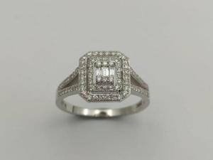 0.43 Karat Baget Pırlanta Yüzük - VZ19968 - KOÇAK DIAMOND