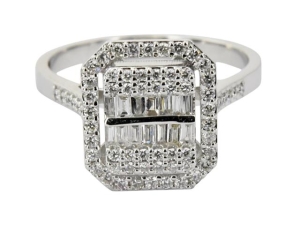 0.46 Karat Baget Pırlanta Yüzük - VZ19675 - KOÇAK DIAMOND