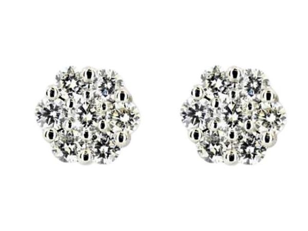 0.50 Karat Baget Pırlanta Küpe - K014709 - 1