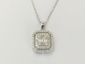 0.51 Karat Baget Pırlanta Kolye - LL00717 - KOÇAK DIAMOND