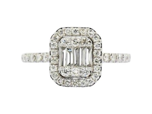 0.63 Karat Baget Pırlanta Yüzük - VZ17128 - KOÇAK DIAMOND