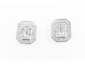 0.65 Karat Baget Pırlanta Küpe - VK03848 - KOÇAK DIAMOND