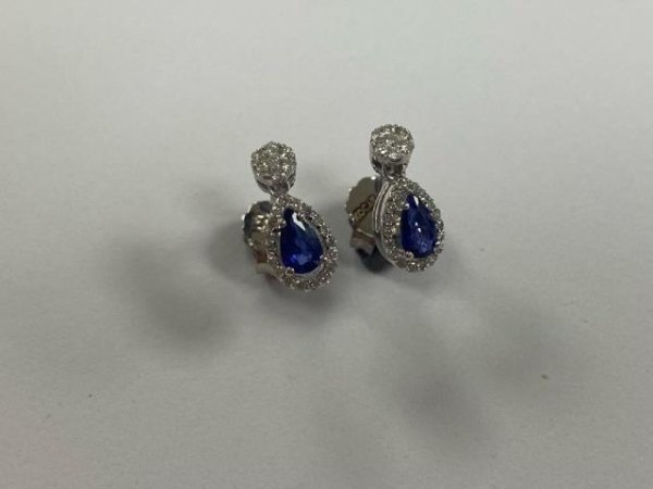 0.69 Karat Renkli Taşlı Pırlanta Küpe - RK06643 - 1