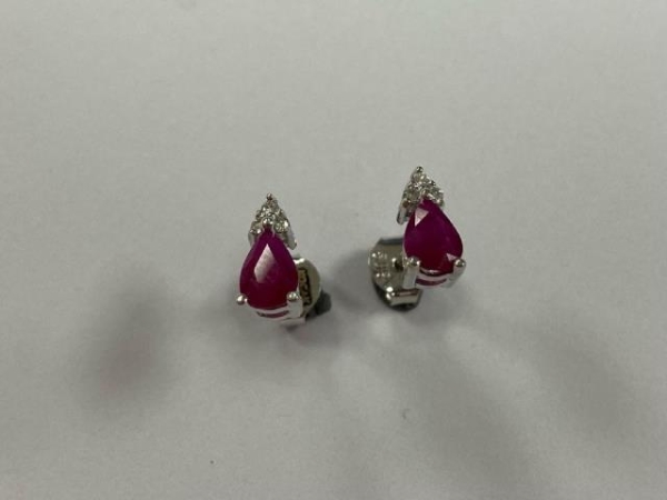0.79 Karat Renkli Taşlı Pırlanta Küpe - RK06653 - 1