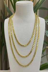14 Ayar Altın 2 Metre Pullu Zincir - bende