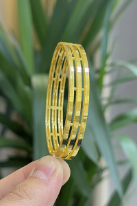 14 Ayar Altın 3 Sıralı Ajda Kelepçe - bende