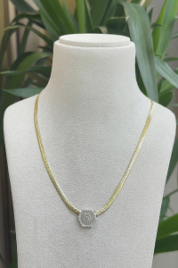 14 Ayar Altın Altıgen Kolye - bende