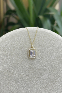 14 Ayar Altın Baget Kolye - bende