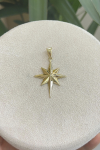 14 Ayar Altın Kutup Yıldızı Kolye Ucu - bende