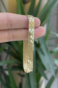 14 Ayar Altın Baklava Desen Bileklik - bende