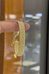 14 Ayar Altın Dört Sıralı Dorikalı Kelepçe - bende