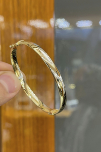 14 Ayar Altın Bombeli Kelepçe - bende