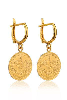 22 Ayar Altın Çeyrek Reşatlı Küpe - 1