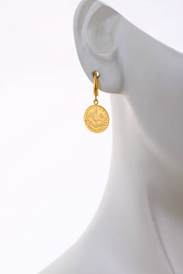 22 Ayar Altın Çeyrek Reşatlı Küpe - 2