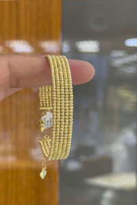 14 Ayar Altın Beş Sıralı Dorikalı Kelepçe - bende