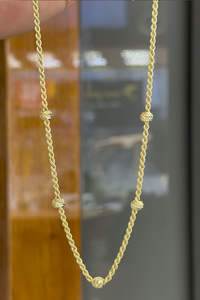 14 Ayar Altın Dorikalı Halat Zincir - bende