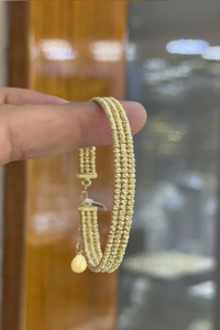 14 Ayar Altın Üç Sıralı Dorikalı Kelepçe - bende