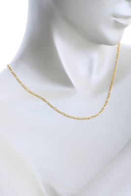 14 Ayar Altın Figaro Zincir - 3