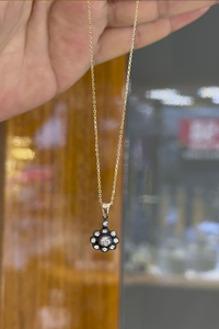 14 Ayar Altın Gül Model Kolye - bende