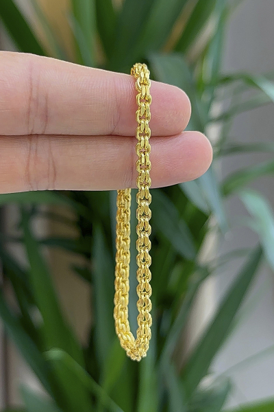 14 Ayar Altın Güverse Bileklik - 1