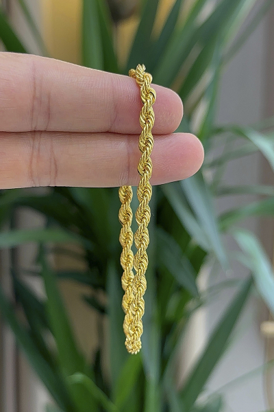 14 Ayar Altın Halat Bileklik - 1