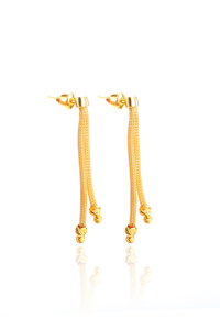 14 Ayar Altın Örgü Küpe - bende