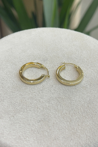 14 Ayar Altın Halka Küpe - bende