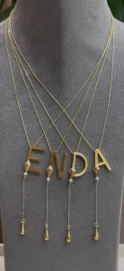 14 Ayar Altın Harfli Kolyeler (D Harfi) - bende