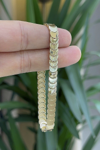 14 Ayar Altın Hilal Desen Bileklik - bende