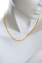 14 Ayar Altın İnce Pullu Zincir - 3