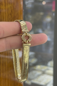 14 Ayar Altın İtalyan Balıksırtı Bileklik - bende