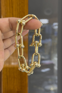 14 Ayar Altın Kalın Mapa Bileklik - bende