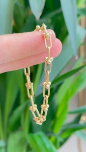 14 Ayar Altın Mapa Bileklik - bende