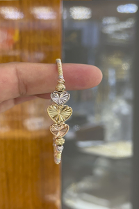 14 Ayar Altın Kalpli Dorikalı Kelepçe - bende