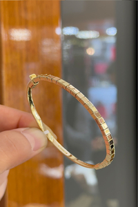 14 Ayar Altın Kübik Kelepçe - bende