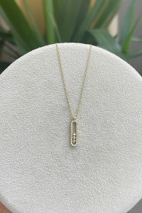 14 Ayar Altın Taşlı Kolye - bende