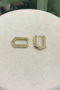 14 Ayar Altın Beşgen Küpe - bende