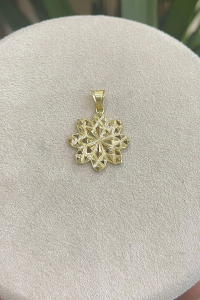 14 Ayar Altın Çiçek Kolye Ucu - bende