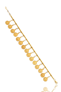 14 Ayar Altın Tuğralı Bileklik - bende