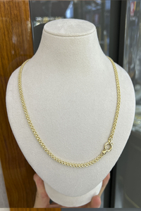 14 Ayar Altın Örgü Halat Zincir - 2