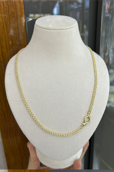 14 Ayar Altın Örgü Halat Zincir - 2