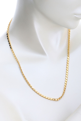 14 Ayar Altın Orta Kalınlık Pullu Zincir - 2