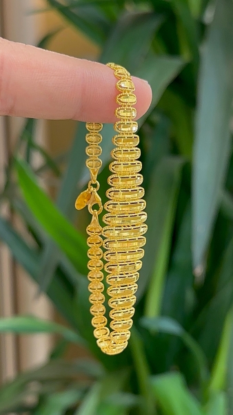 14 Ayar Altın Süzmeli Ajda Bileklik - 1