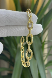 14 Ayar Altın Süzmeli Omega Bileklik - bende